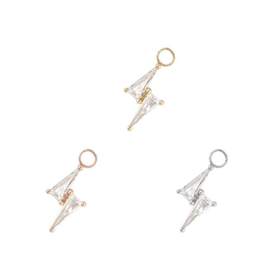 Threadless Ends Buddha Jewelry | Electrify - Cz - Gold Charm