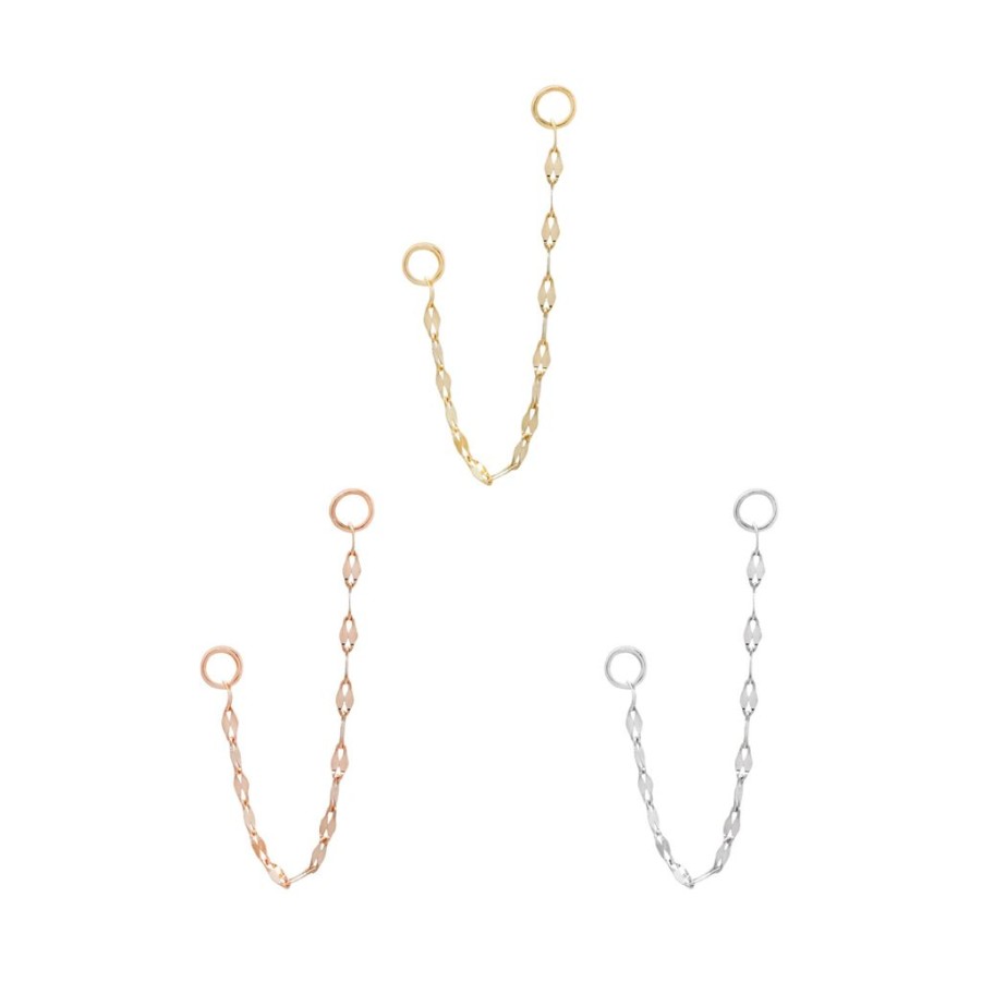 Chains + Charms Buddha Jewelry Organics | Tile Chain - Solid 14Kt Gold