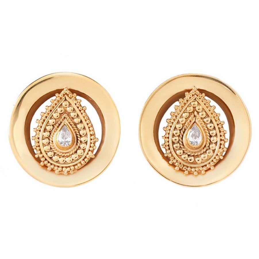 Plugs + Eyelets Buddha Jewelry Organics | Deity Round Plugs - Yellow Gold