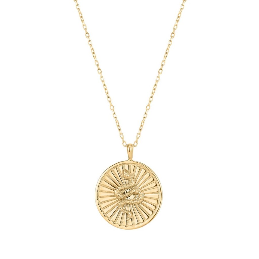 Necklaces, Rings, And More RION x Buddha Jewelry | Rion X Buddha Jewelry Snake Medallion Necklace