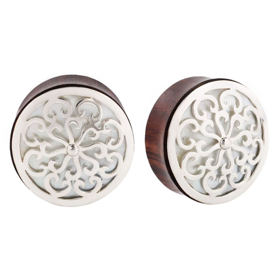 Plugs + Eyelets Buddha Jewelry Organics | Idol Plugs - Silver + Mother Of Pearl