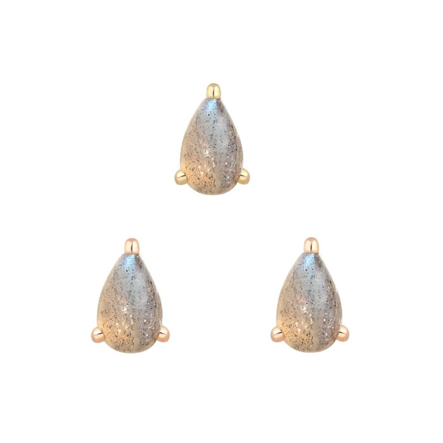 Threadless Ends Buddha Jewelry Organics | Labradorite Pear - Threadless End