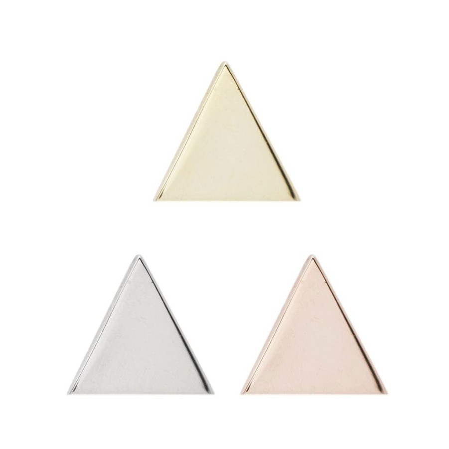 Threadless Ends Buddha Jewelry Organics | Solid Gold Triangle - Threadless End