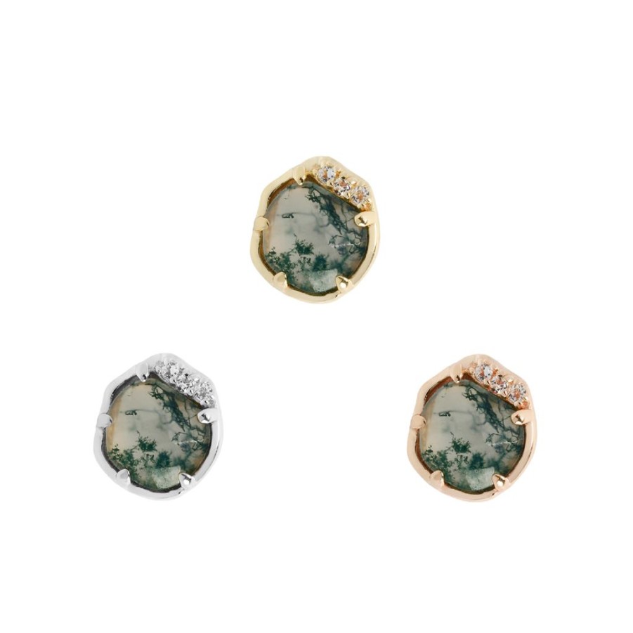 Threadless Ends Buddha Jewelry Organics | Vision - Moss Agate - Threadless End