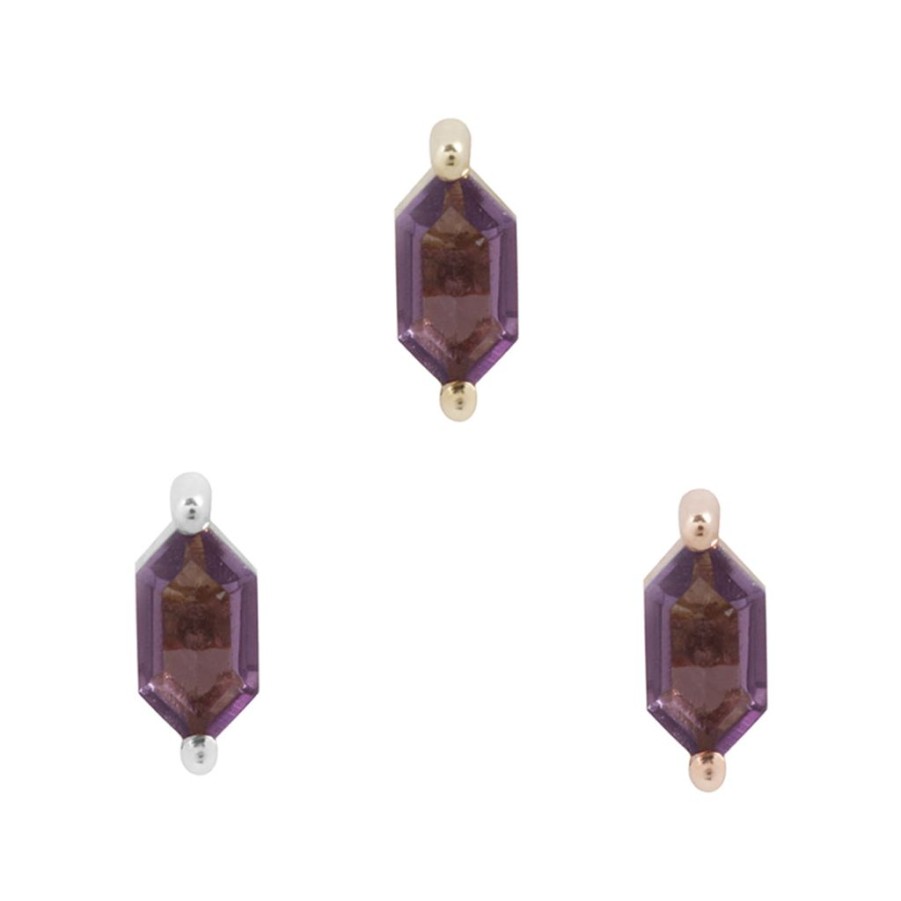 Threadless Ends Buddha Jewelry Organics | Oh My My - Hex Cut Amethyst - Threadless End