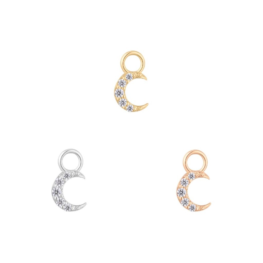 Chains + Charms Buddha Jewelry | Lunette - Cz - Gold Charm