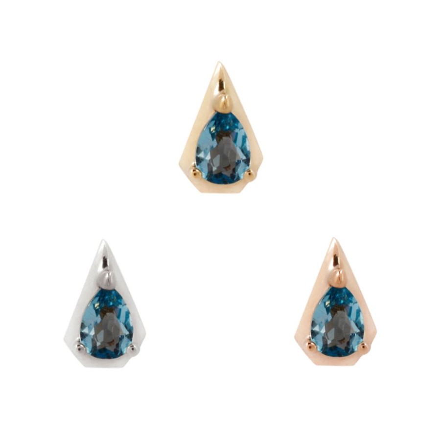 Threadless Ends Buddha Jewelry | Alaia - London Blue Topaz - Threadless End