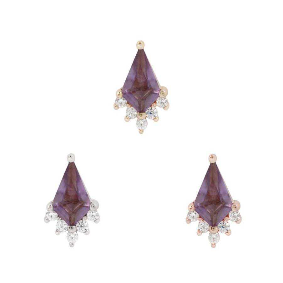 Threadless Ends Buddha Jewelry Organics | Noble - Amethyst + Cz - Threadless End