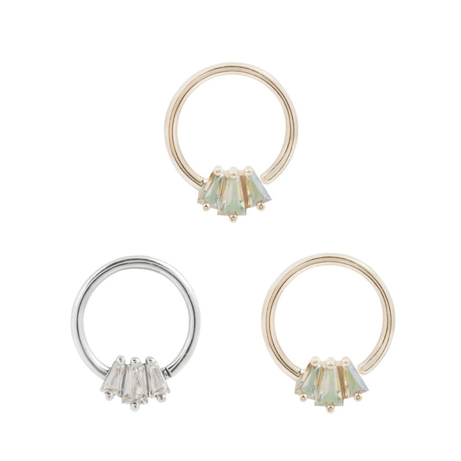 Clickers + Rings Buddha Jewelry Organics | Gemma Trios Mercury Mist Seamless Ring