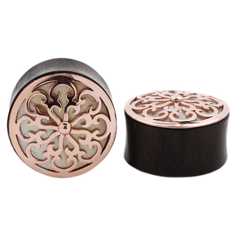 Plugs + Eyelets Buddha Jewelry Organics | Idol Plugs - Rose Gold + Mother Of Pearl