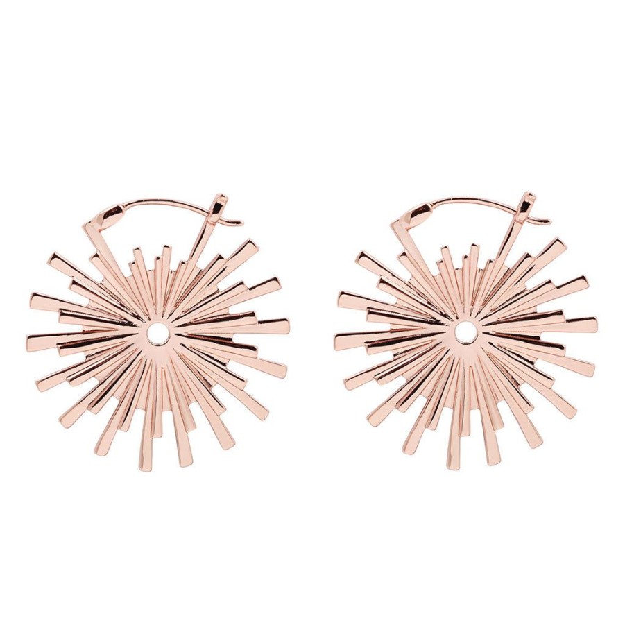 Threadless Ends Buddha Jewelry Organics | Galaxy Earrings - Rose Gold Plated