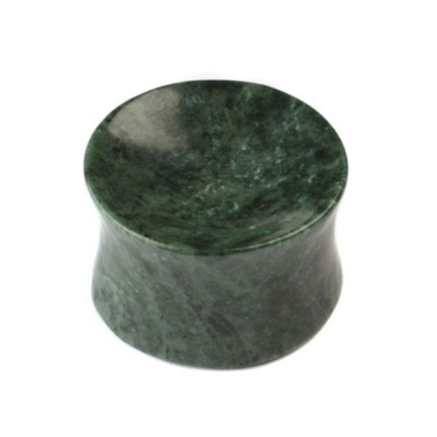 Plugs + Eyelets Buddha Jewelry Organics | Convex Plugs - Green Italian Marble