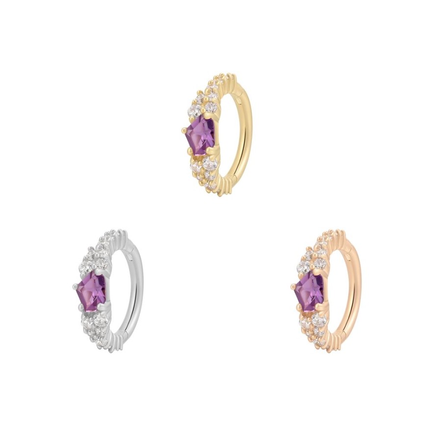 Clickers + Rings Buddha Jewelry | Inspiration - Amethyst - Gold Clicker