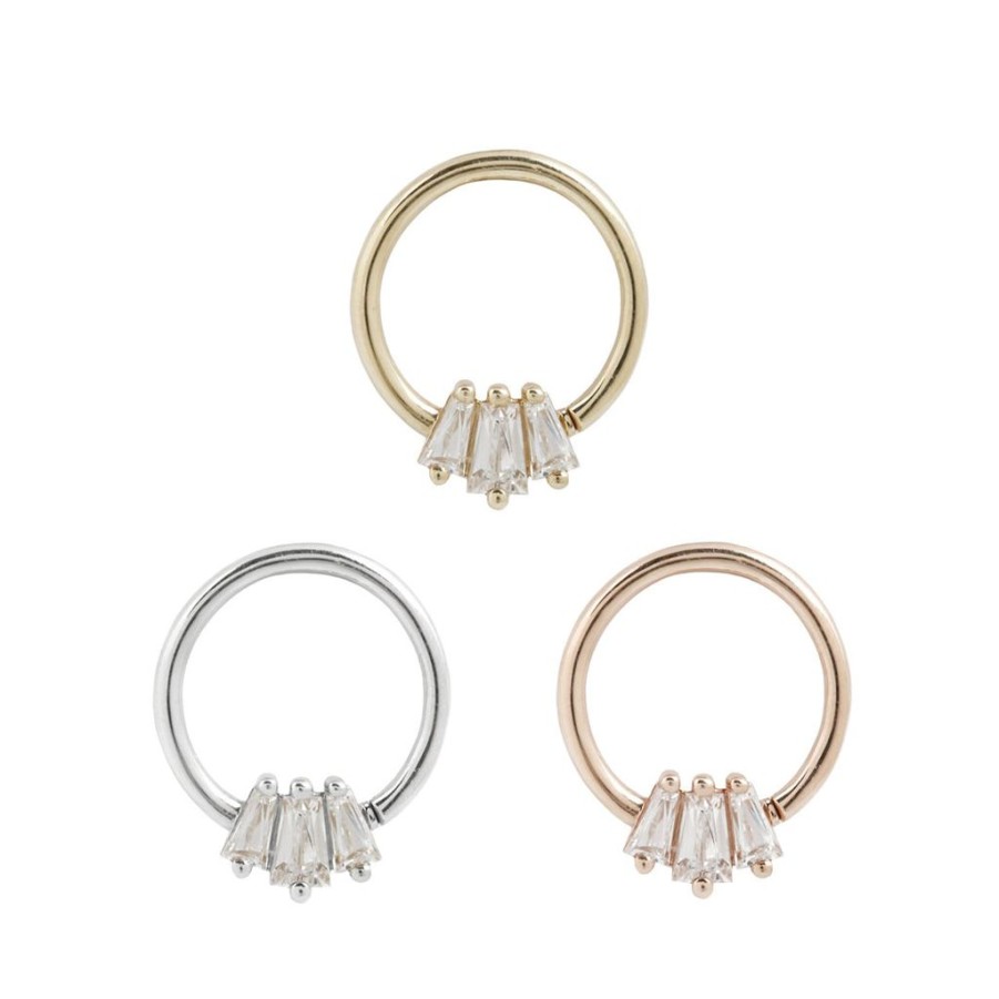 Threadless Ends Buddha Jewelry Organics | Gemma Trios Cz Seamless Ring