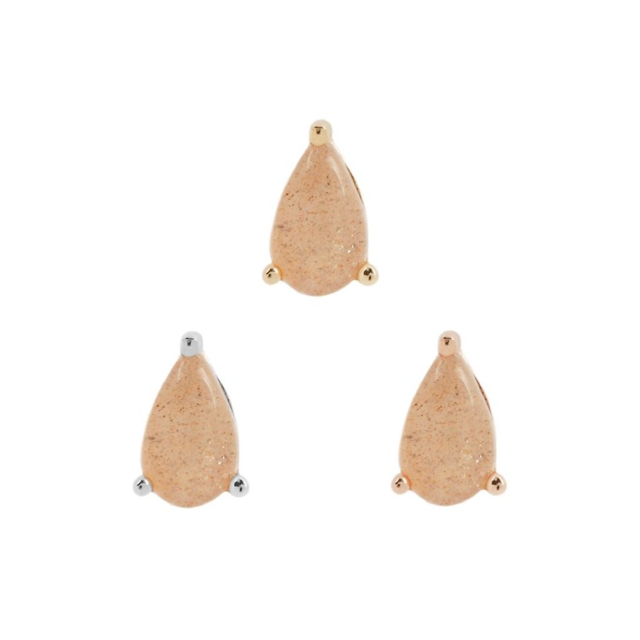 Threadless Ends Buddha Jewelry Organics | Sunstone Pear - Threadless End