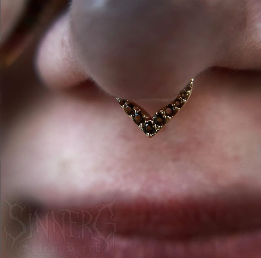 Clickers + Rings Buddha Jewelry Organics | Rise + Shine - Smokey Quartz - Solid 14Kt Gold Clicker